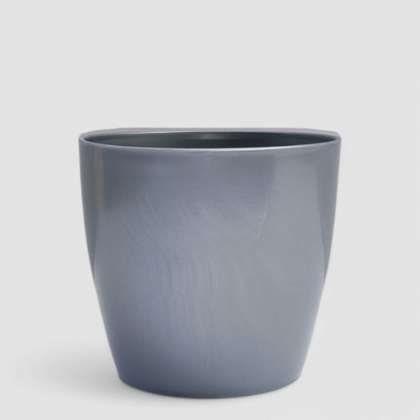 Metallic Silver Round Outer Pot | Set of 10