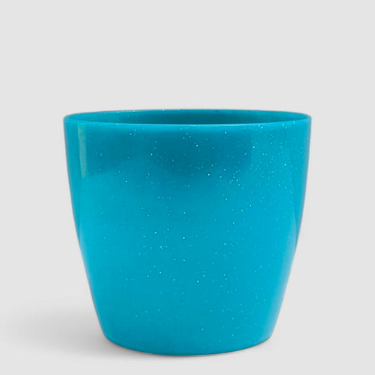 Glitter Green Round Outer Pot | Set of 10